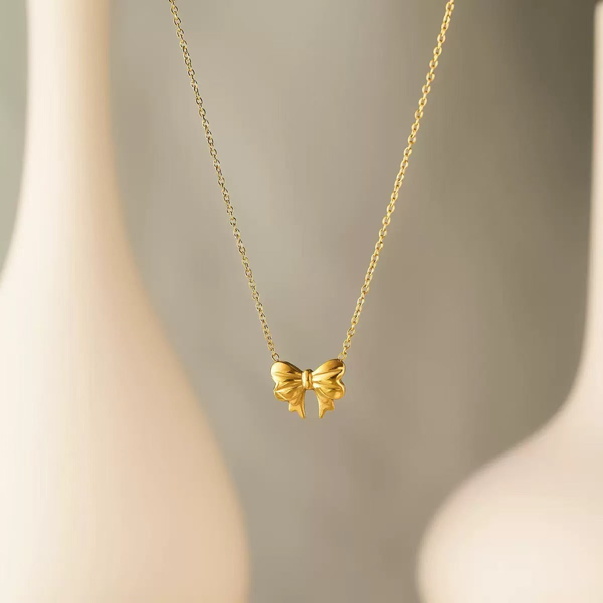 Tiny Bow Necklace
