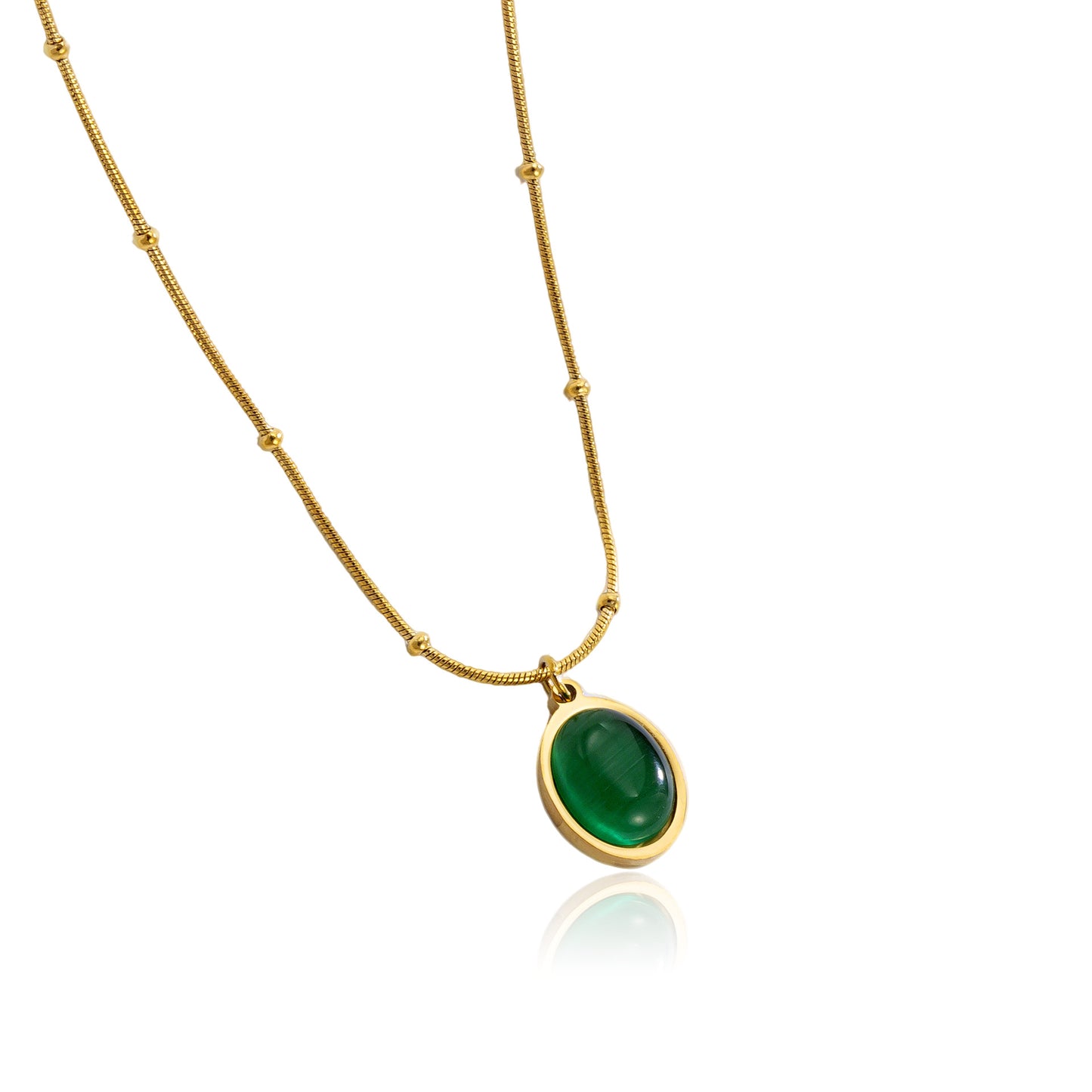 Green Starry Sky Necklace