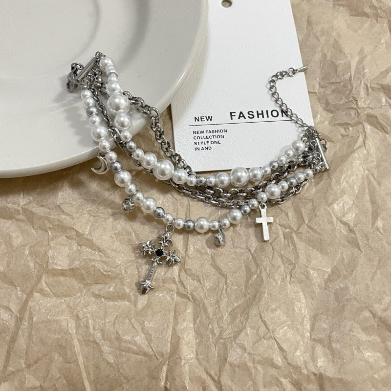 Pearl bracelet With Cross