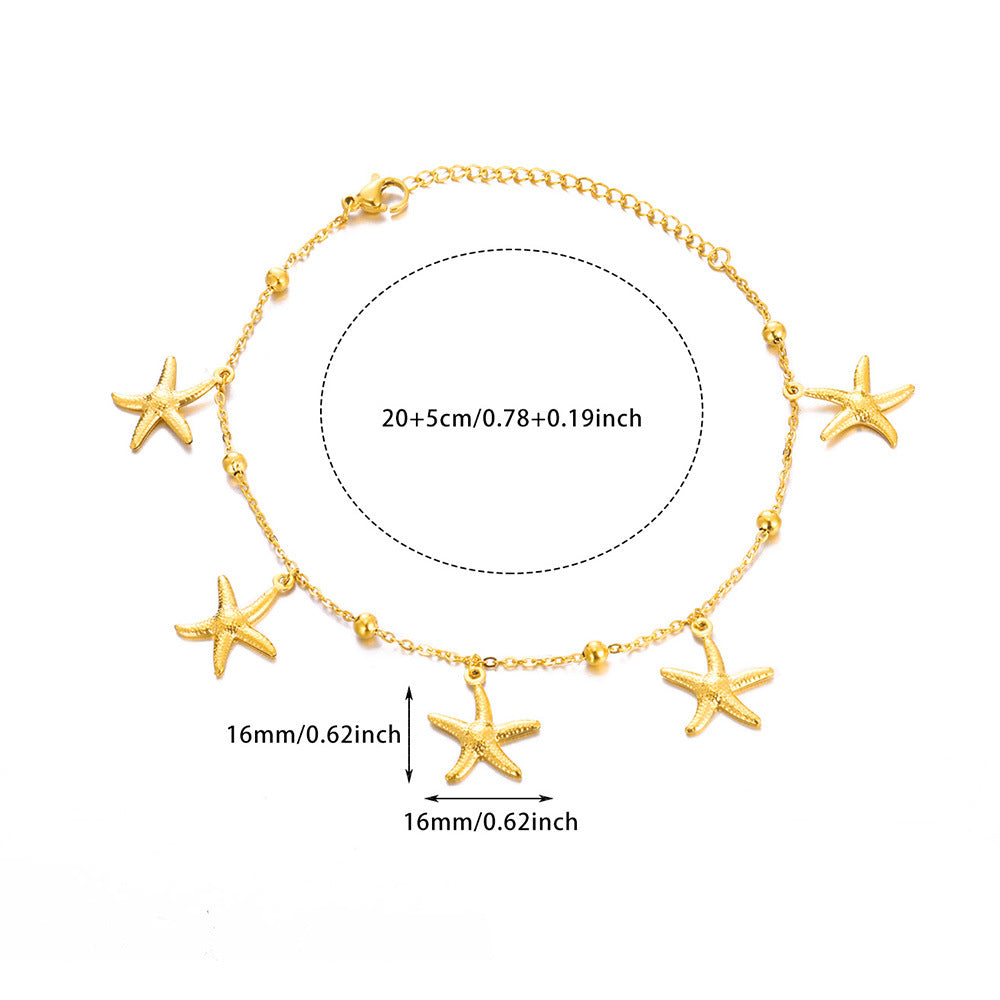 Starfish Summer Beach Anklet