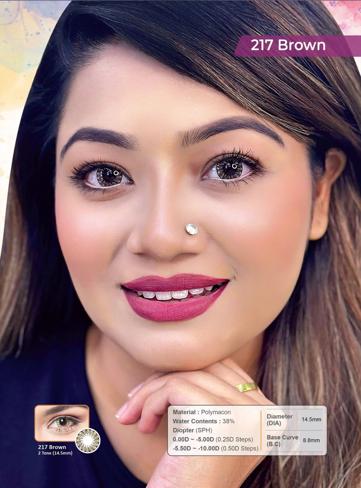 Angel Soft Lens 217 Brown 2 Tone