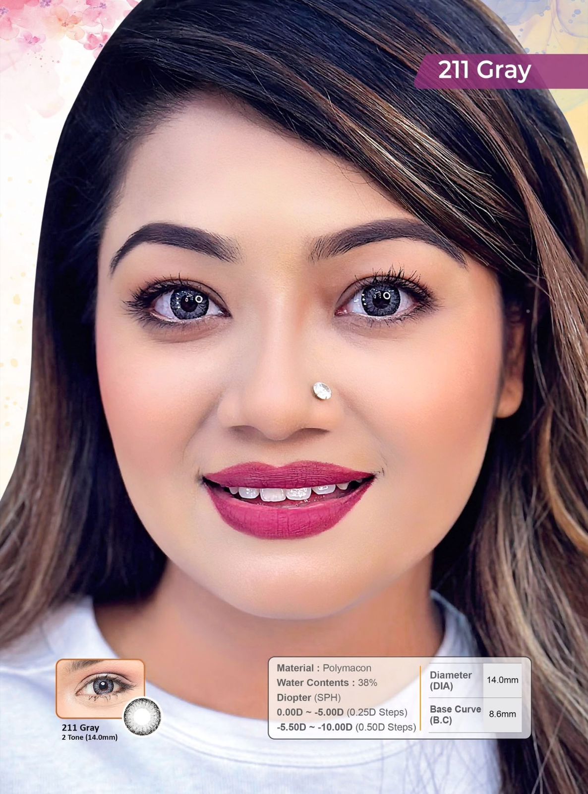 Angel Soft Lens 211 Gray 2 Tone