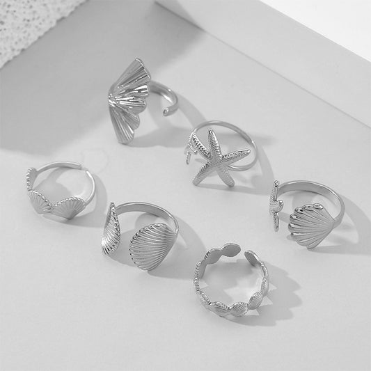 6 Piece Beach Ring set