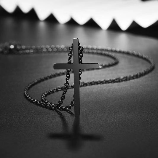Matte black cross keel chain