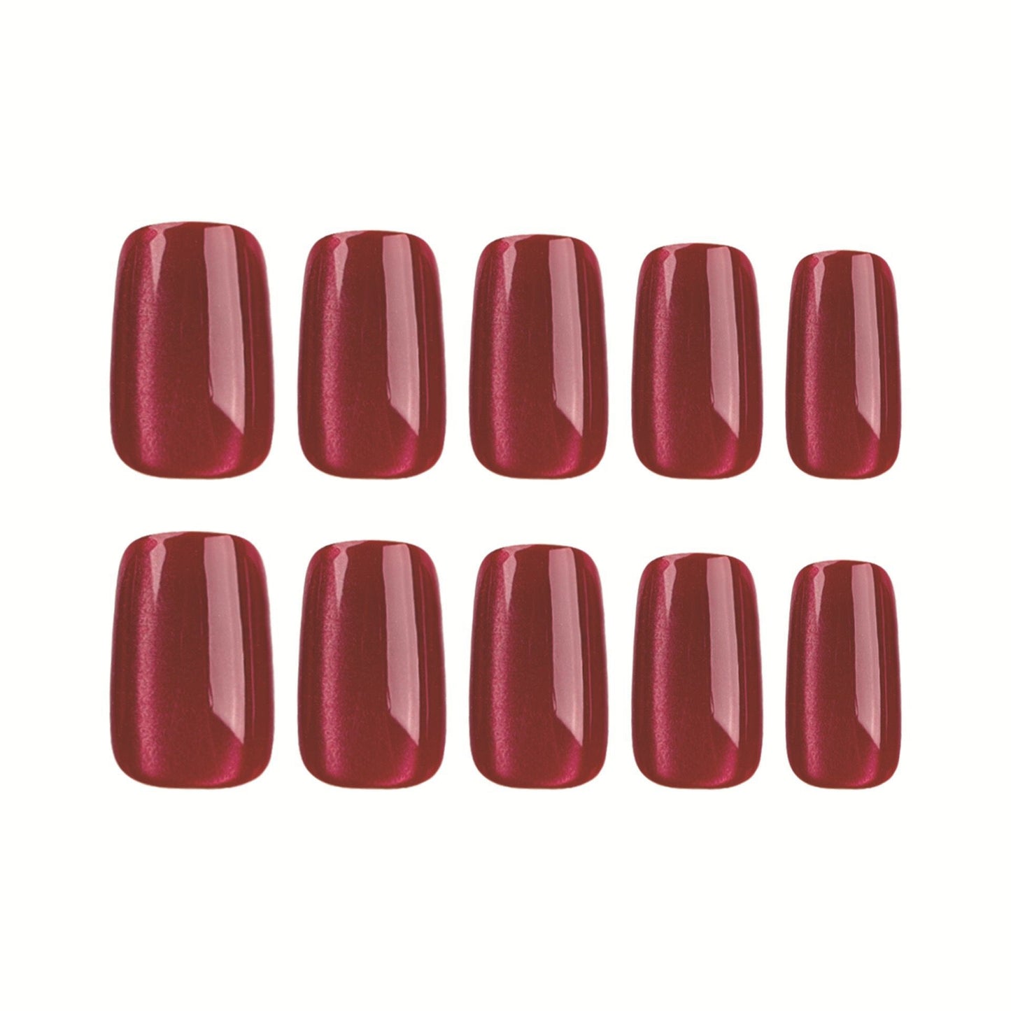 Red Solid Color Wearable Nail