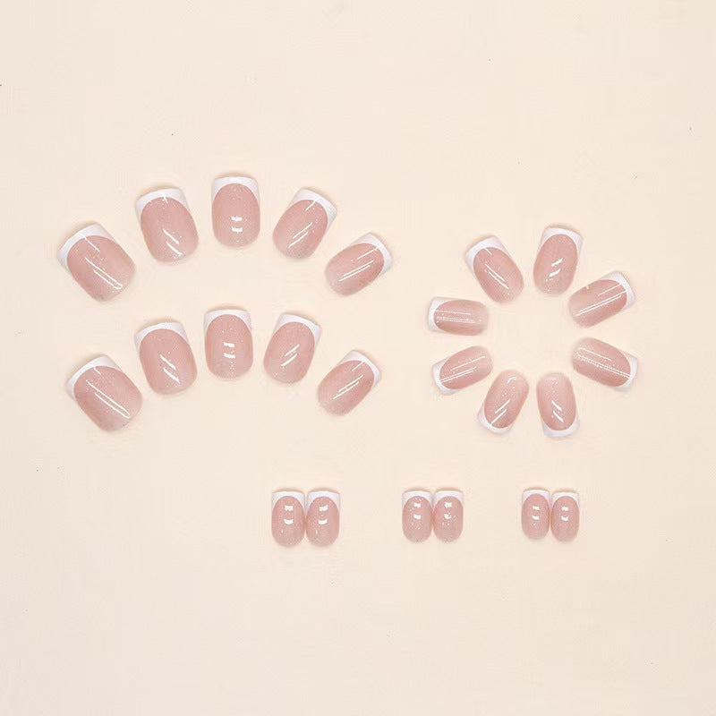Pink & Glittery Detachable False Nails