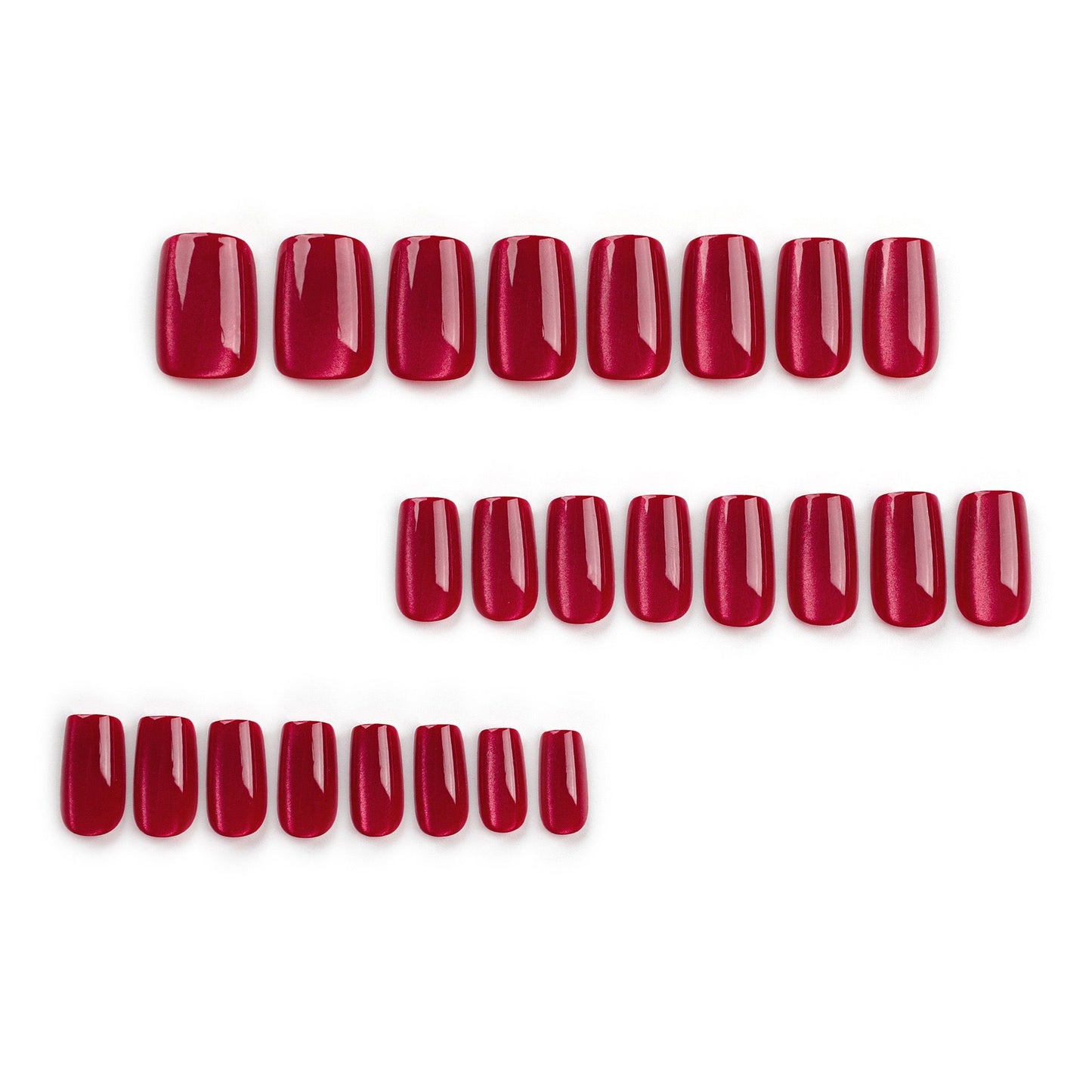 Red Solid Color Wearable Nail
