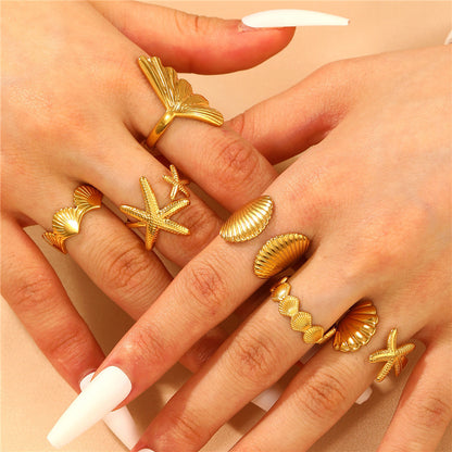 6 Piece Beach Ring set
