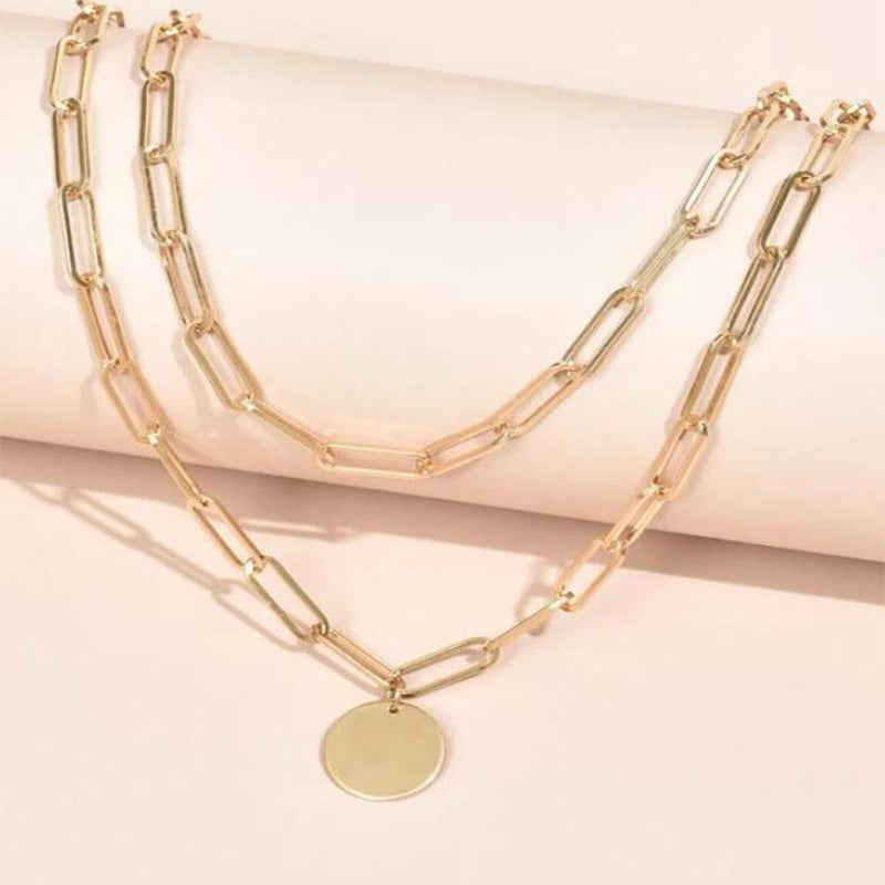 Round Double Loop Necklace.