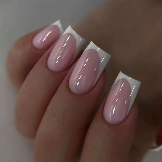 Classic French Manicure White Nail