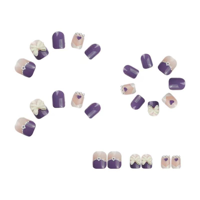 Blue Sky & White Clouds Gradient Butterfly Nail