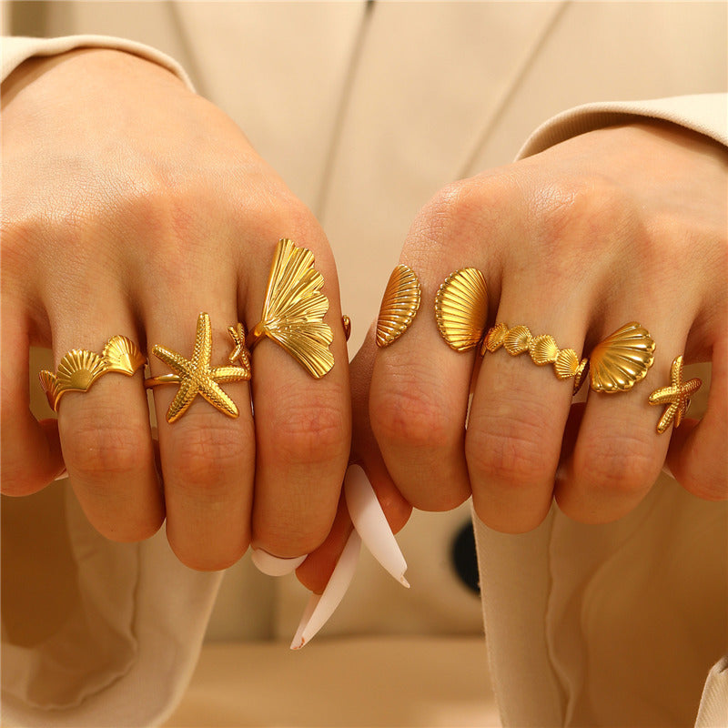 6 Piece Beach Ring set