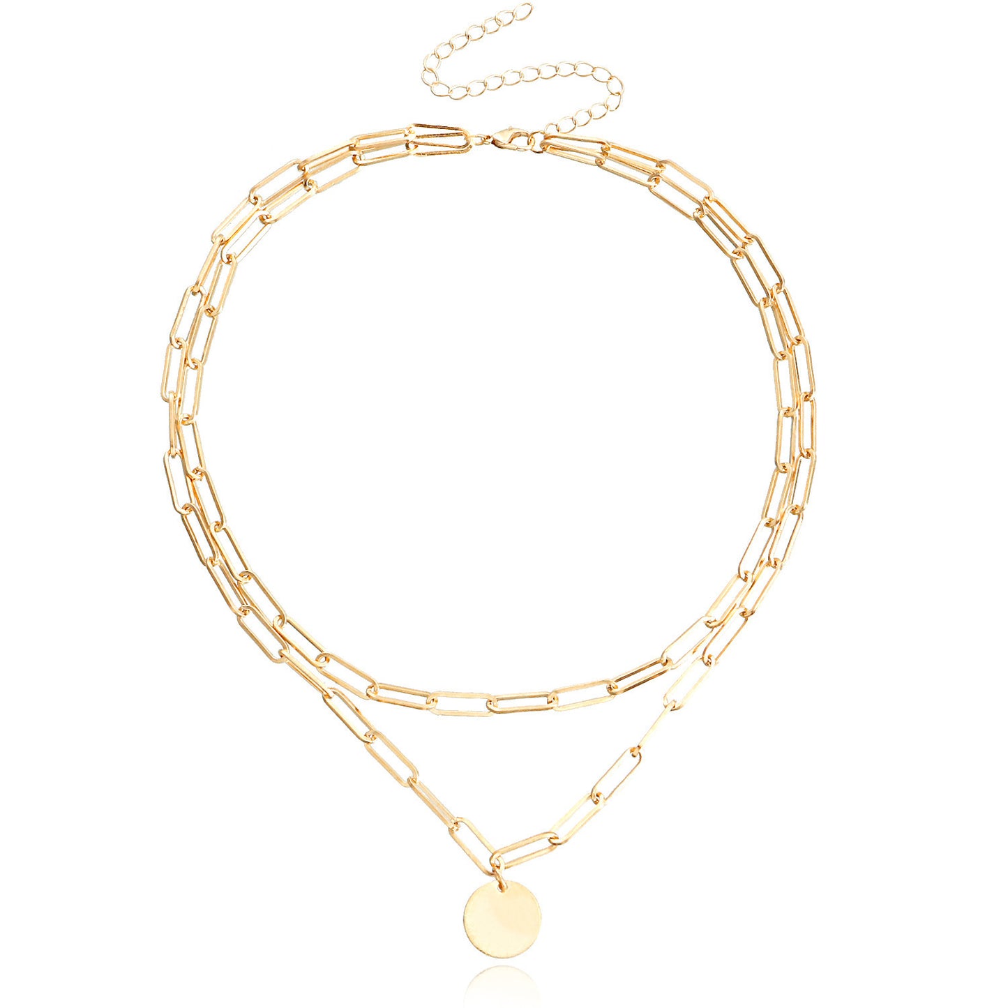 Round Double Loop Necklace.