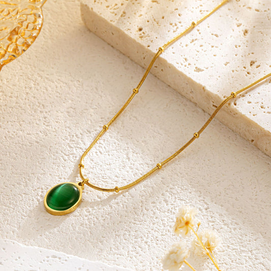 Green Starry Sky Necklace