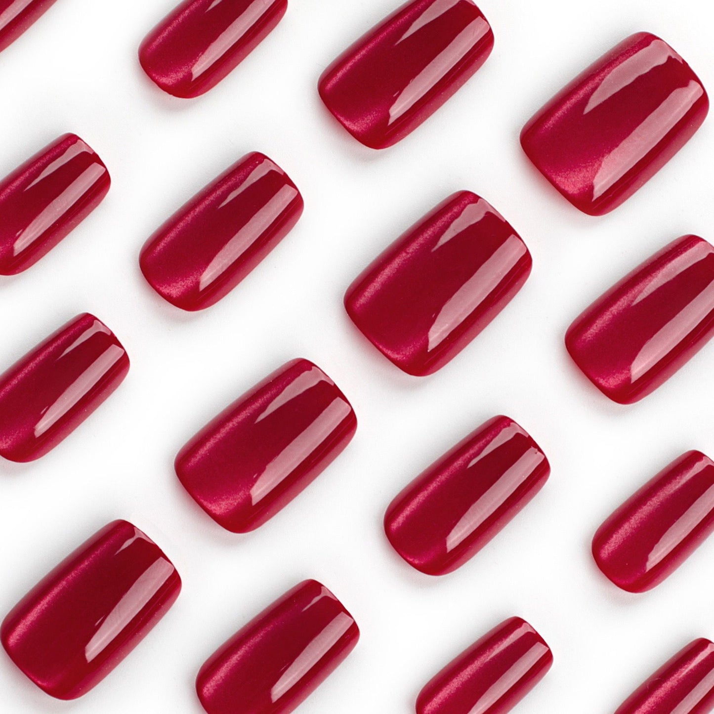 Red Solid Color Wearable Nail