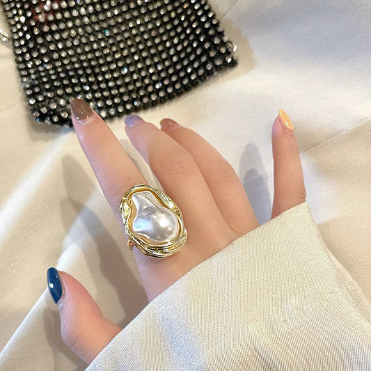 French retro pearl ring