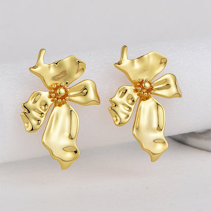 Metal Flower Earrings