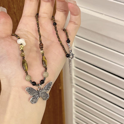 Beaded Butterfly Necklace