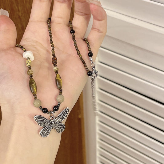 Beaded Butterfly Necklace