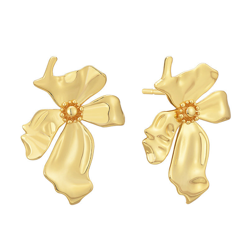 Metal Flower Earrings