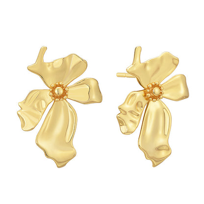 Metal Flower Earrings